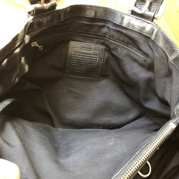 Coach soho Black Leather Buckle Satchel Tote Shoulder Bag Hand Purse 13110 - Picture 13 of 15